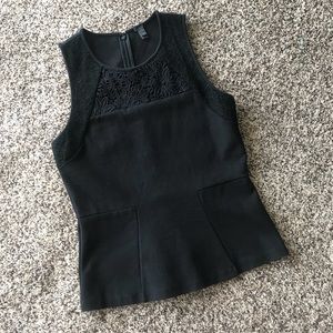 J. Crew Black Ponte Tank
